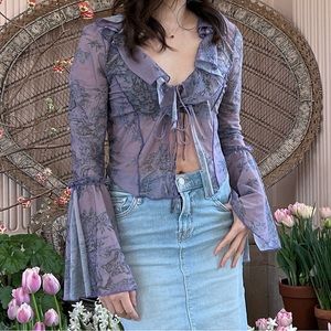 UO purple flare sleeves top